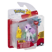 Komplet figuric Pokémon Battle Figure - Pikachu, Gible in Galarian Ponyta, 3 kosi (PKW4097)