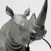 Kare namizna svetilka Sitting Rhino, siva, višina 39 cm, E27 - Dnevna soba/jedilnica - Dizajn - Plastika