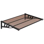 MAISON CHIC Nadstrešek - Senčniki za vrata črn 122x90 cm polikarbonat, (22039756)
