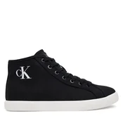 Superge Calvin Klein Jeans Ess Vulc Mid Cv Mg Wn YW0YW01761 Črna