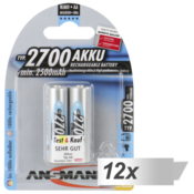 12x2 Ansamann Akku 2700 Mignon AA 2500 mAh