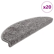 Prostirke za stepenice 20 kom 65x21x4 cm sive poluokrugle velike