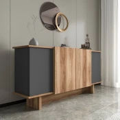 Hanah Home Konzola Diana, 180x81x40 cm, Antracit-orah