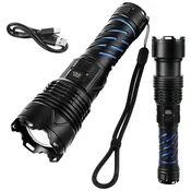 Trizand 26949 Taktična svetilka, 1500 lm, LED, USB-C, zoom, vodoodporna