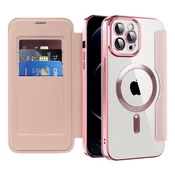 Etui SmartMag Book z Magsafe tehnologijo in RFID denarnico za iPhone 12 Pro Max - pink