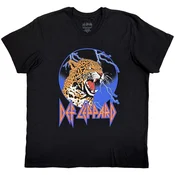 Def Leppard Lightning Leopard Black M Majica