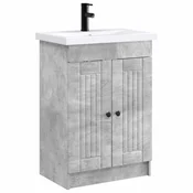 Vidaxl Komplet pohištva za kopalnico Betonsko siva 78,5 x 37,5 x 81 cm