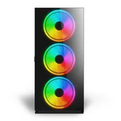 SAVIO SAVIO PC Case Prime X1 ARGB Steklo Črna