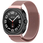Kovinski pas Techsuit W009 za Samsung Galaxy Watch Ultra 47mm/Galaxy Watch Ultra 2 - roza