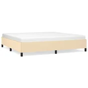 Vidaxl Posteljni okvir brez vzmetnice krem 200x200 cm blago