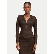 Rinascimento Suknjič CFC0130676003 Temno rjava Slim Fit