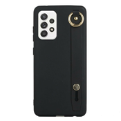 TPU gel ovitek Handstrap za Samsung Galaxy A73 5G - črn