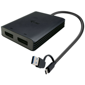 i-tec USB-A/USB-C Dual 4K DP video adapter