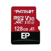 128 GB microSDXC Patriot V30 A1, razred 10 U3 100/80MB/s + adapter