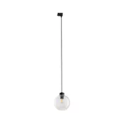 Luster na sajli za 3-fazni šinski sistem CUBUS 1xE27/15W/230V crna/prozirna