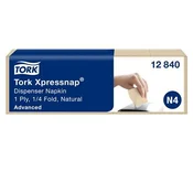 Serviete v dozirniku, enoslojne, 21,3 x 33 cm, sistem N4, napredne, TORK Xpressnap®, naravne, 1125 kosov