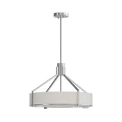 Open Design OR85624-Luster na štapu DORETTO 4xE27/15W/230V precnik 50 cm mat hrom/bela