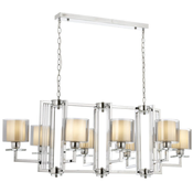 Opviq Luster Av-4285-8K-Ym, 100x110x60 cm, Srebrno-bež