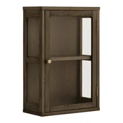 Temno rjava stenska vitrina v hrastovem dekorju 40x60x20 cm Zamora – House Nordic