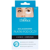 Lbiotica Masks kolagen maska za predel okoli oči proti oteklinam in temnim kolobarjem (Paraben & SLS Free) 6 kos