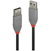 LINDY LINDY USB kabel USB 2.0 USB-A vtič\, USB-A vtič 0.50 m črna\, siva 36691, (20417157)