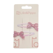 Lillo&Pippo šnalice za kosu mašna 2/1 glitter