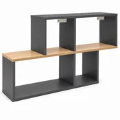 MID.YOU STENSKI REGAL 100/53/20 cm antracit, medeni hrast