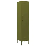 Vidaxl omara s ključavnico olivno zelena 35x46x180 cm jeklo