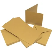 Rayher. Kuverte+Vizitke, Set 50, 15,2x15,2cm, Kraft barve