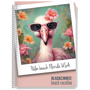 Bilježnica sa spiralom Black&White Beach Vacation - A4, 60 listova, široki redovi, asortiman