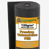 Aquagart 50 m2 vrtnega flisa, plevelnega flisa, mulčnega flisa, talne tkanine, geotekstilnega flisa 120 g, širine 1 m, (22073976)