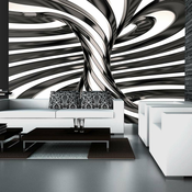Foto tapeta - Black and white swirl 400x280