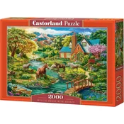 Castorland Puzzle Idilična hiša s konji 2000 kosov