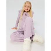 Sinsay - Rebrasti komplet: bluza sa karnerima i pantalone Stitch - lila