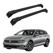 shumee Strešni nosilec z integriranimi vodili za VW Passat Estate od leta 2015 - črn