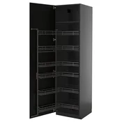 METOD Visoki element s izvlacnim fiokama, Crnosiva/Lerhyttan crno bajcovano, 60x60x220 cm