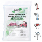 Garden Line AGROTEKSTILIJA 1,1 x 5 M ZIMSKA/POLETNA BELA 30g *2081