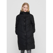 Black womens winter quilted coat JDY - Womens