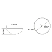 TELICA stekleni umivalnik za pult O 42 cm, črna mat - Črna - 42x14,5 cm - Sapho - BEAUTY - 24 - Steklo - Krog - 420 - 145 - 420 - 14