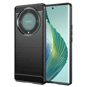 TPU gel ovitek Brushed Carbon za Honor Magic5 Lite 5G - črn