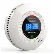 Detektor ogljikovega monoksida in dima s certifikatom, 2-v-1 LCD-zaslon, SafeSensor5000, 2-v-1, AA