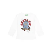 United Colors Of Benetton Bluza 3I1XG10KQ Bela Regular Fit