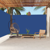 vidaXL Zložljiva stranska tenda modra 220x600 cm