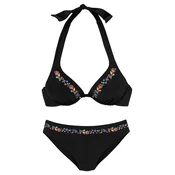 BUFFALO Bikini Flori, črna