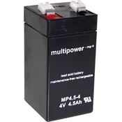MULTIPOWER Svinčev akumulator 4.5 Ah multipower MP4\,5-4 A960445 svinčevo-koprenast (AGM) 48 x 100 x 52 mm ploščati vtič 6.35 mm, (20829034)