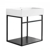 Postolje sa lavaboom HATRIA BAHIA_13 60x46.5 crno metalno - konzolno