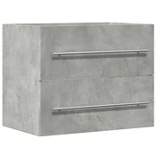 Vidaxl Omarica za umivalnik betonsko siva 60x38,5x48 cm iverna plošča
