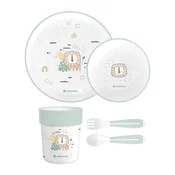 KikkaBoo Set posuda 4 dela Savanna Mint (KKB40138)