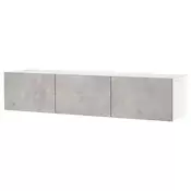 BESTA TV stalaža s vratima, bela/Kallviken svetlosiva, 180x42x38 cm