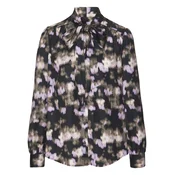 LASCANA Bluza mokka/svetlo lila/črna/bela